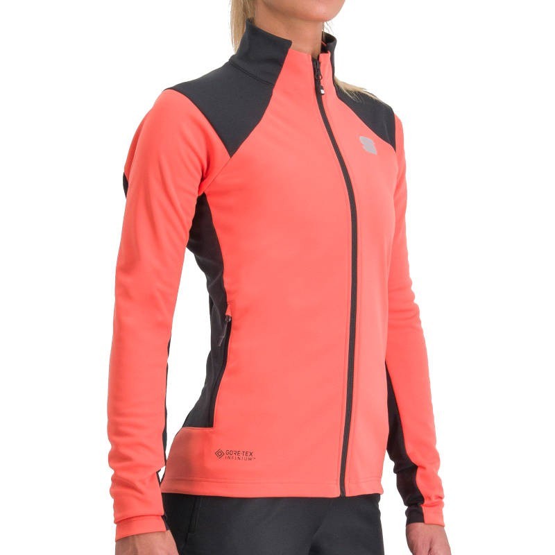 Kvinner Performance jakke Sportful Squadra W pompelmo / svart Kvinner Performance jakke Sportful Squadra W pompelmo / svart